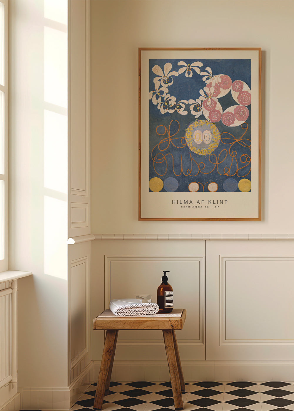 Botanisk plakat med blomsterkredse