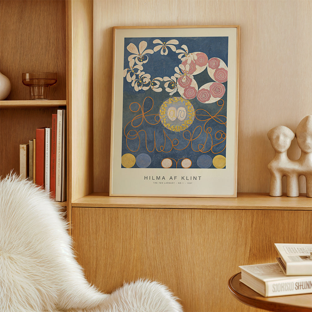 Botanisk plakat med blomsterkredse