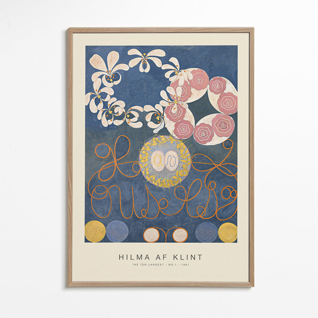 Botanisk plakat med blomsterkredse
