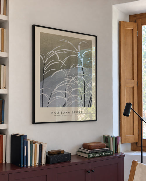 The Frozen Reeds of Momoyogusa (Special Edition) - Kamisaka Sekka - Framed poster in an interior