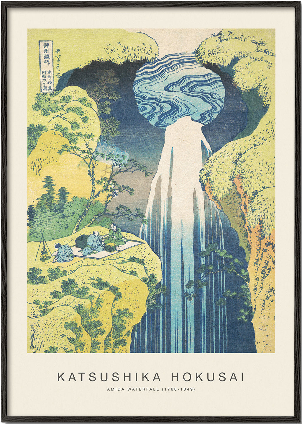 Landskabskunst: Amida-vandfald af Hokusai