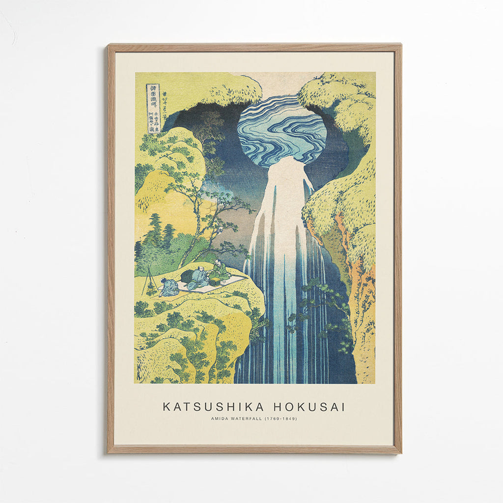 Landskabskunst: Amida-vandfald af Hokusai