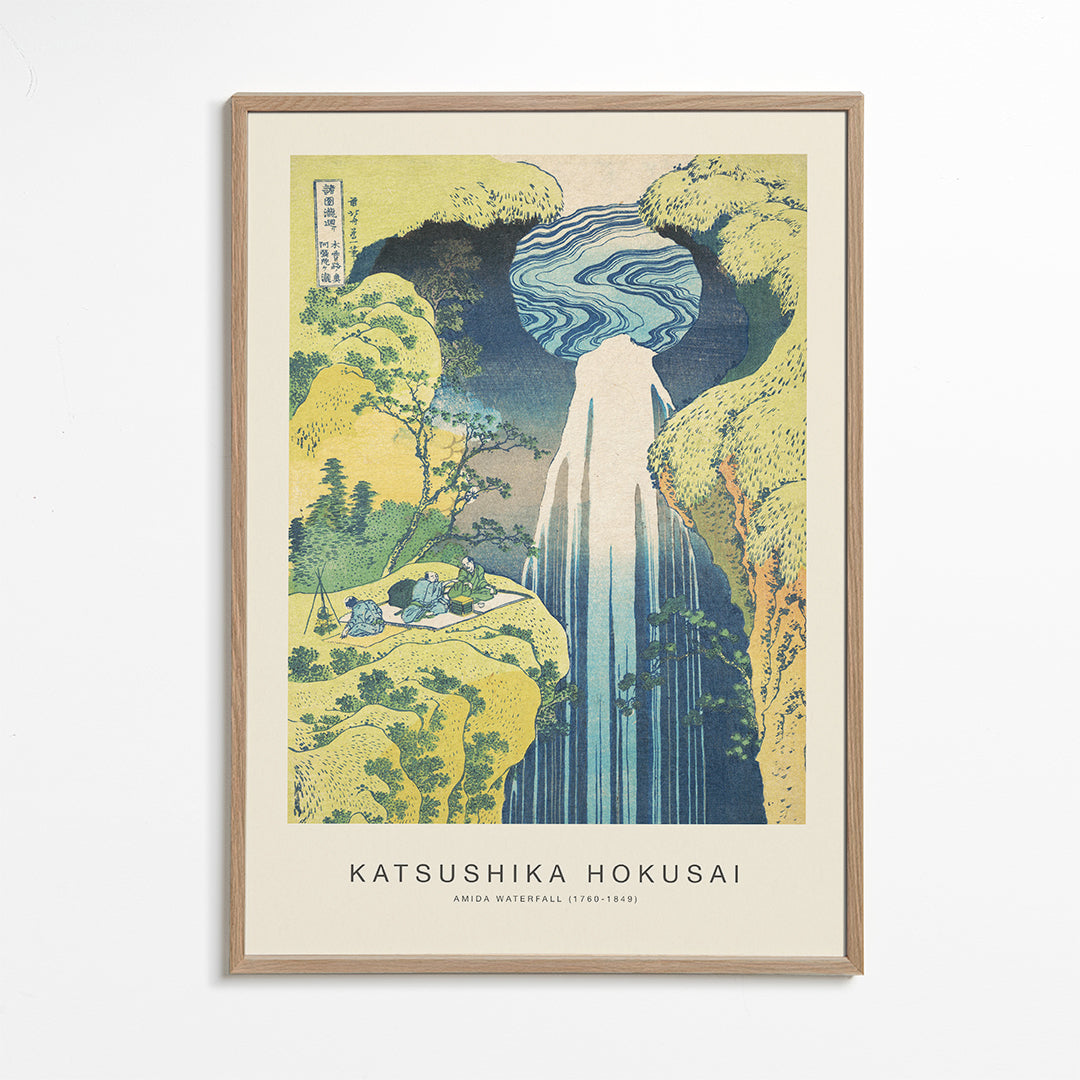 Landskabskunst: Amida-vandfald af Hokusai