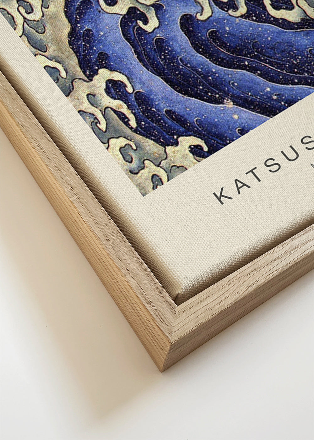 Hokusai-bølgeillustration i blå