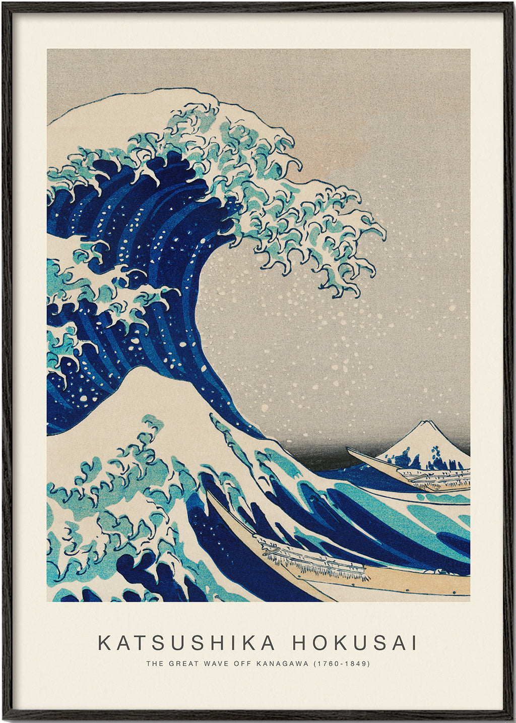 Japansk bølgeillustration i blåt