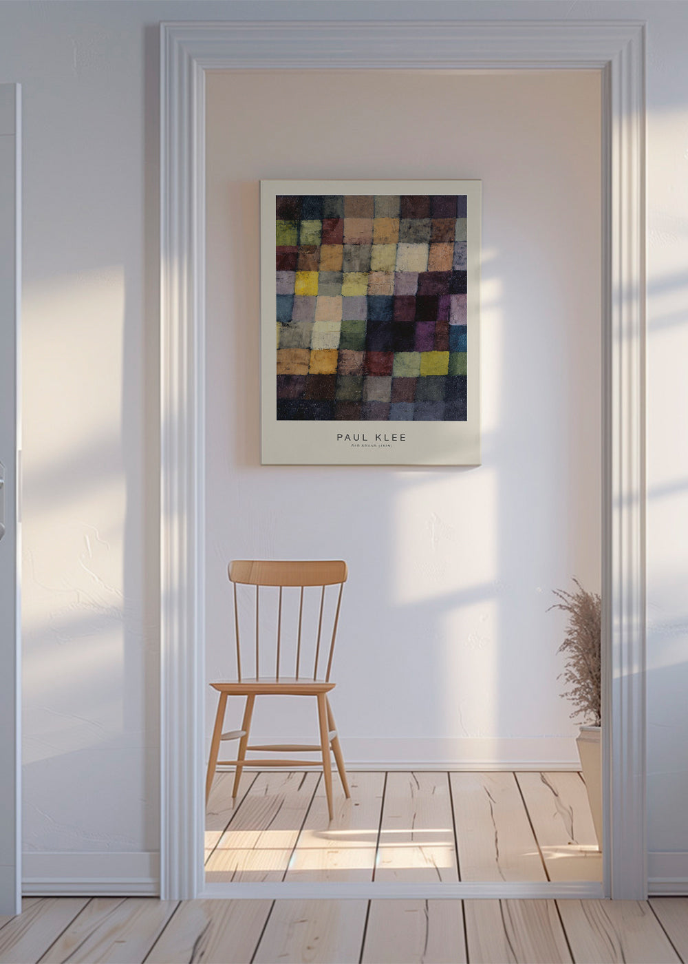 Abstrakt Paul Klee farverude-mosaik