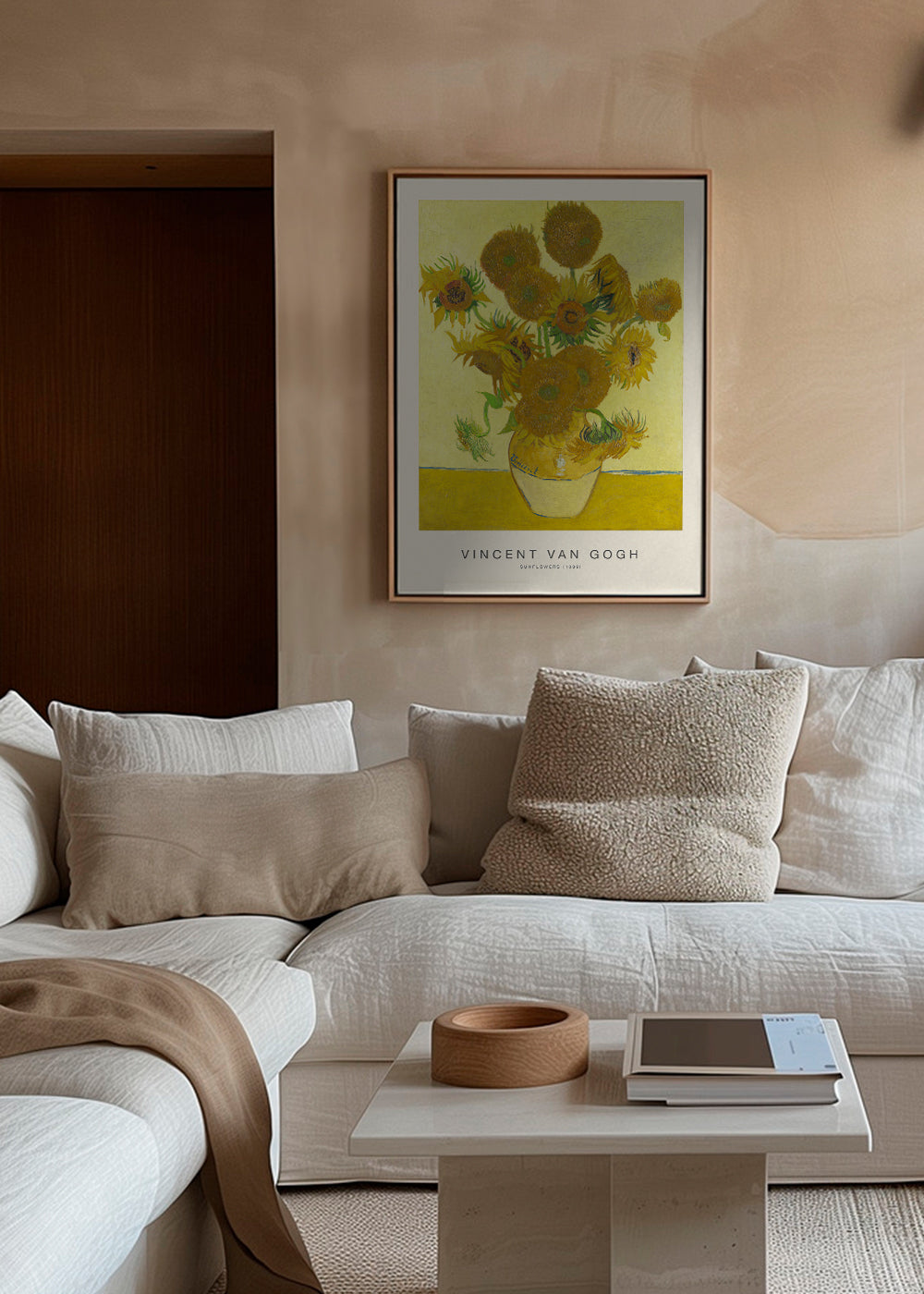 Botanisk plakat Solroser i vase