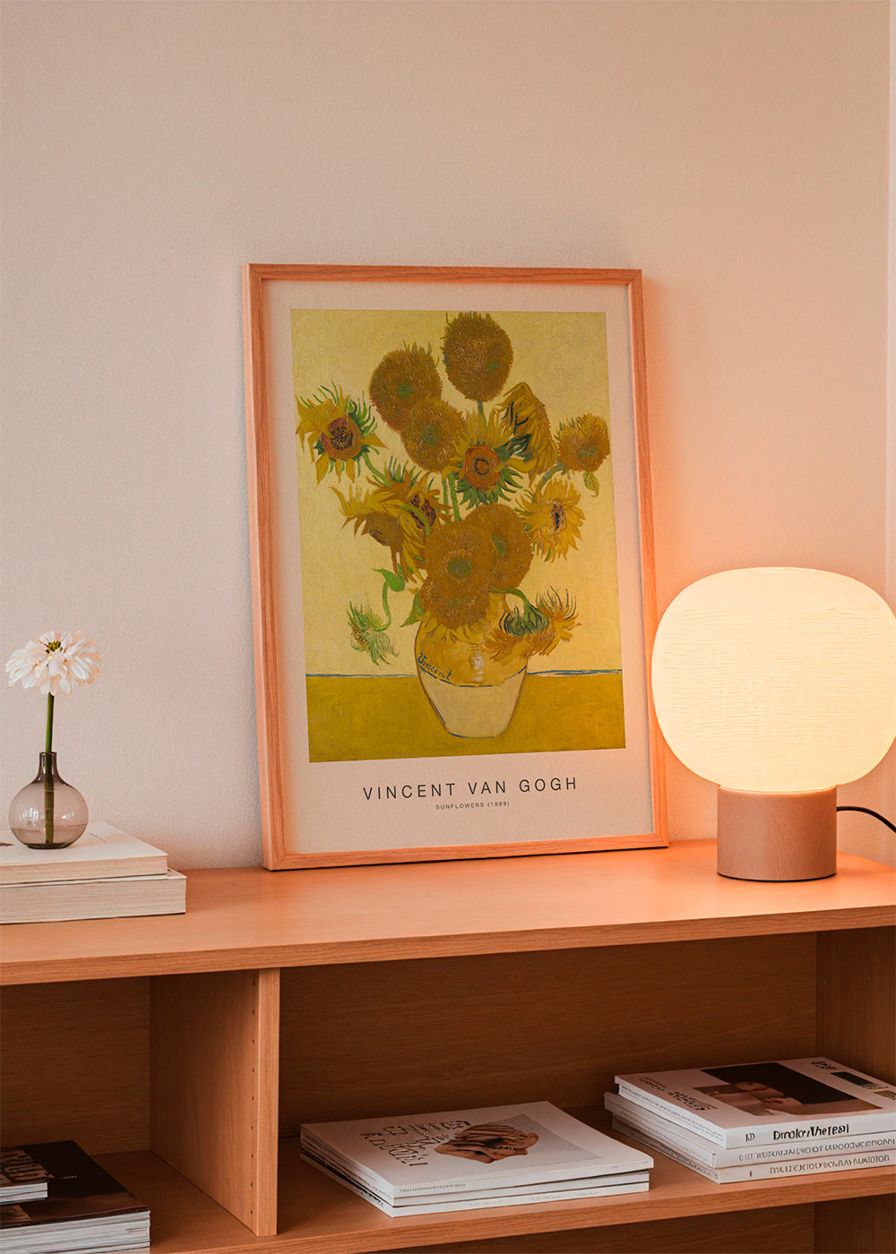 Botanisk plakat Solroser i vase