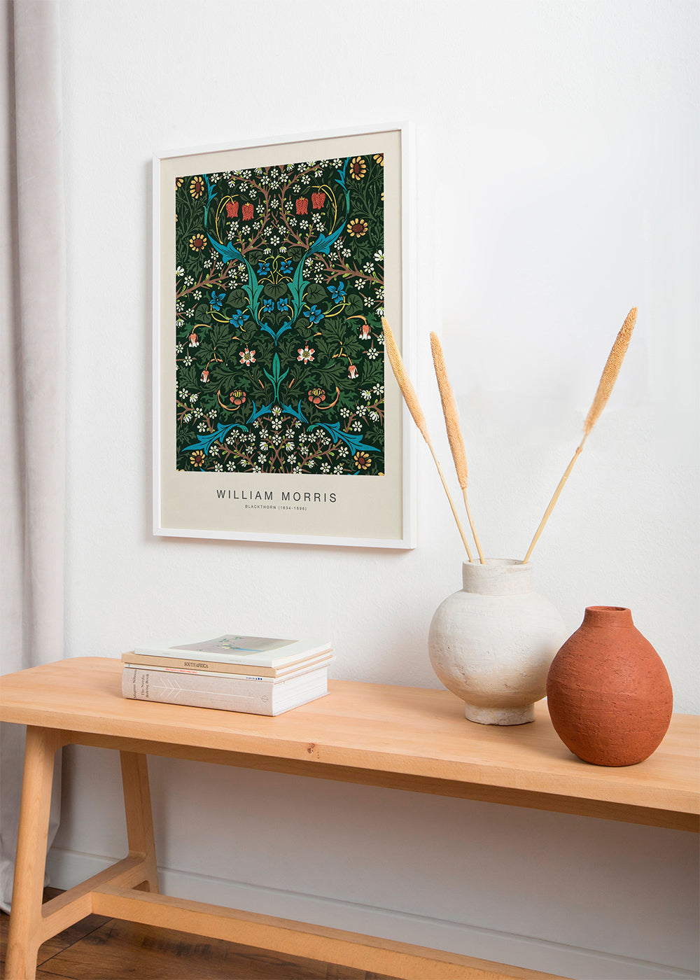 Botanisk tryk William Morris Blackthorn lodret
