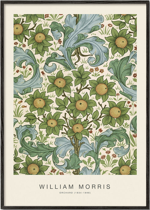 Botanisk plakat William Morris blomstermønster