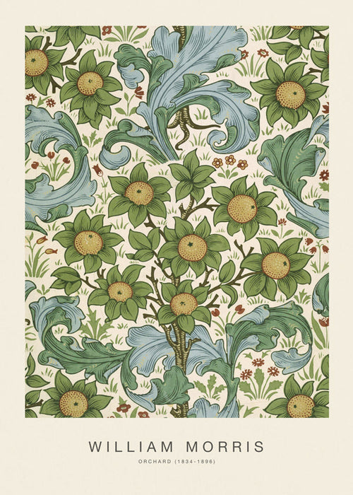 Botanisk plakat William Morris blomstermønster