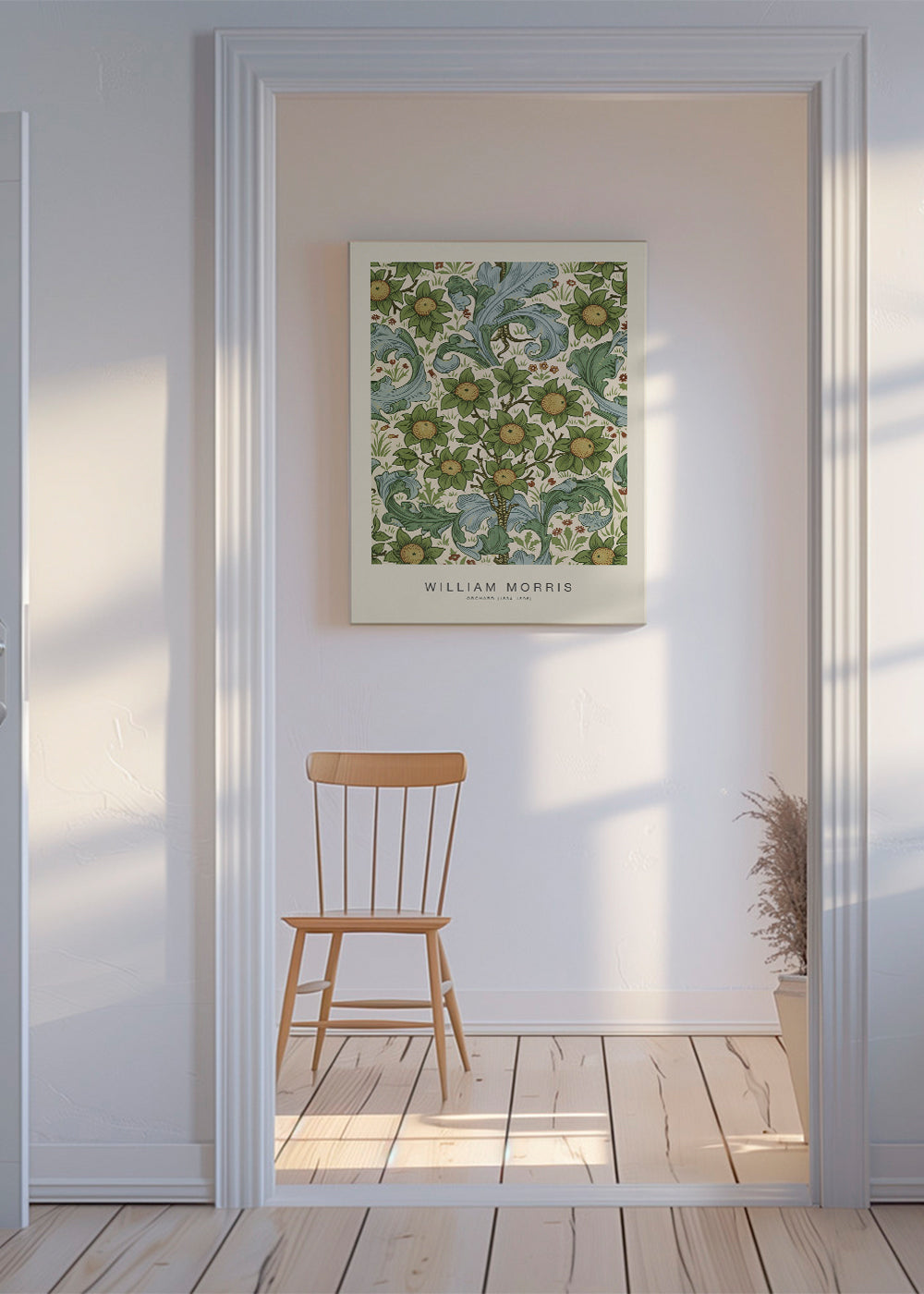 Botanisk plakat William Morris blomstermønster