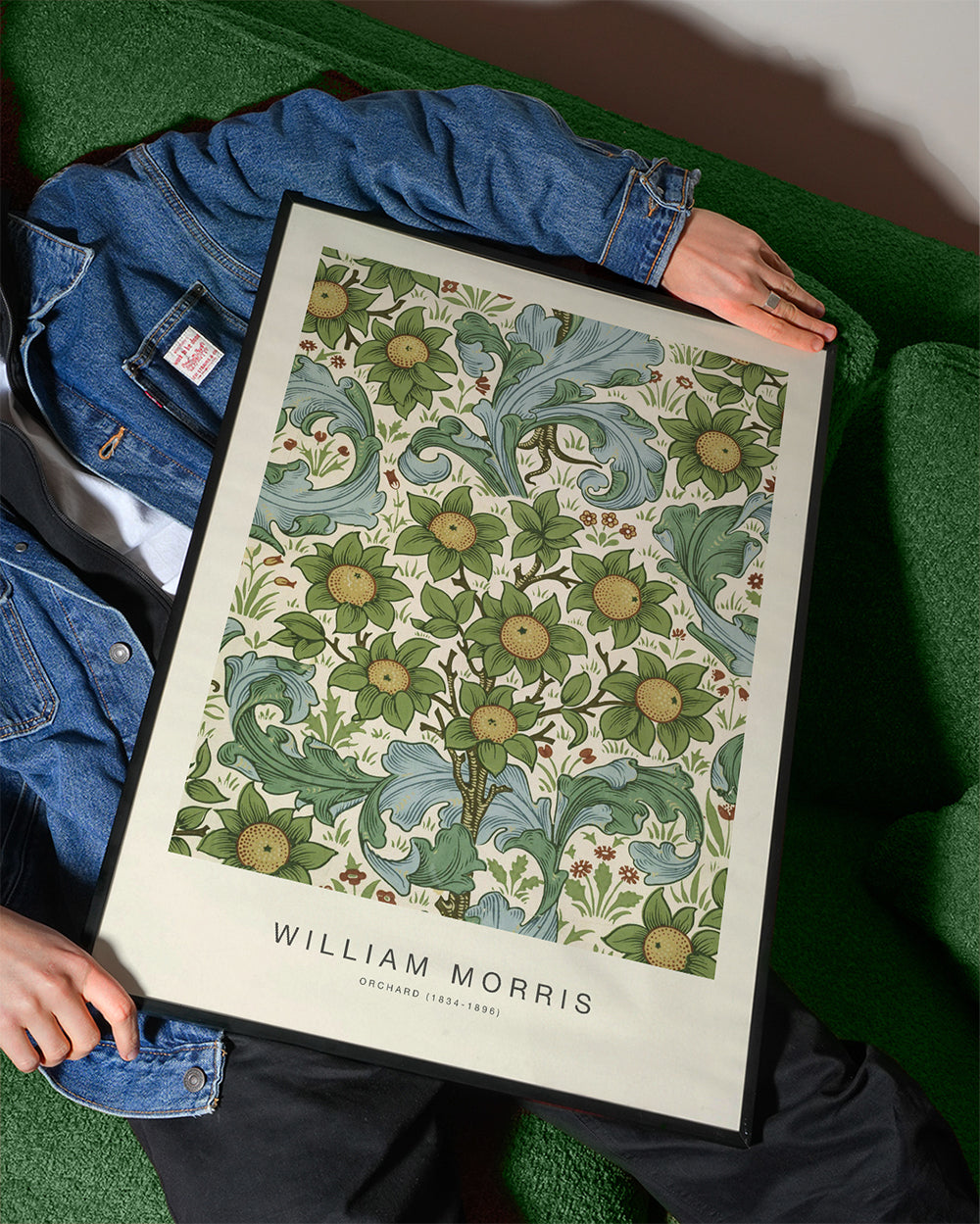 Botanisk plakat William Morris blomstermønster