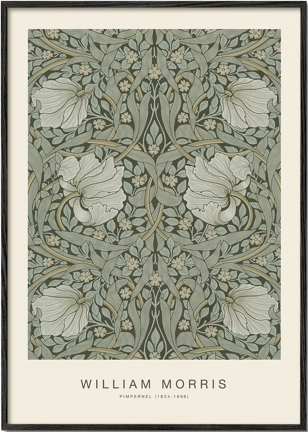Botanisk plakat Pimpernel William Morris