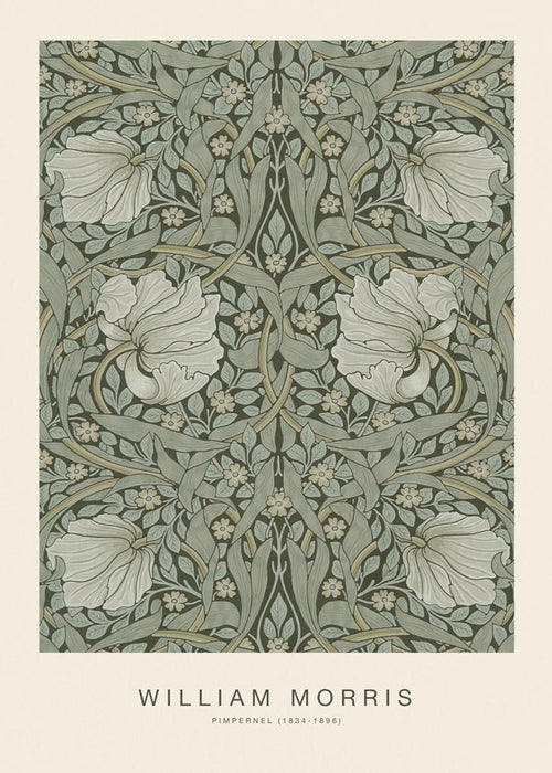 Botanisk plakat Pimpernel William Morris
