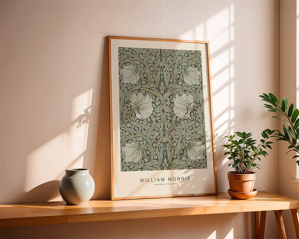 Botanisk plakat Pimpernel William Morris