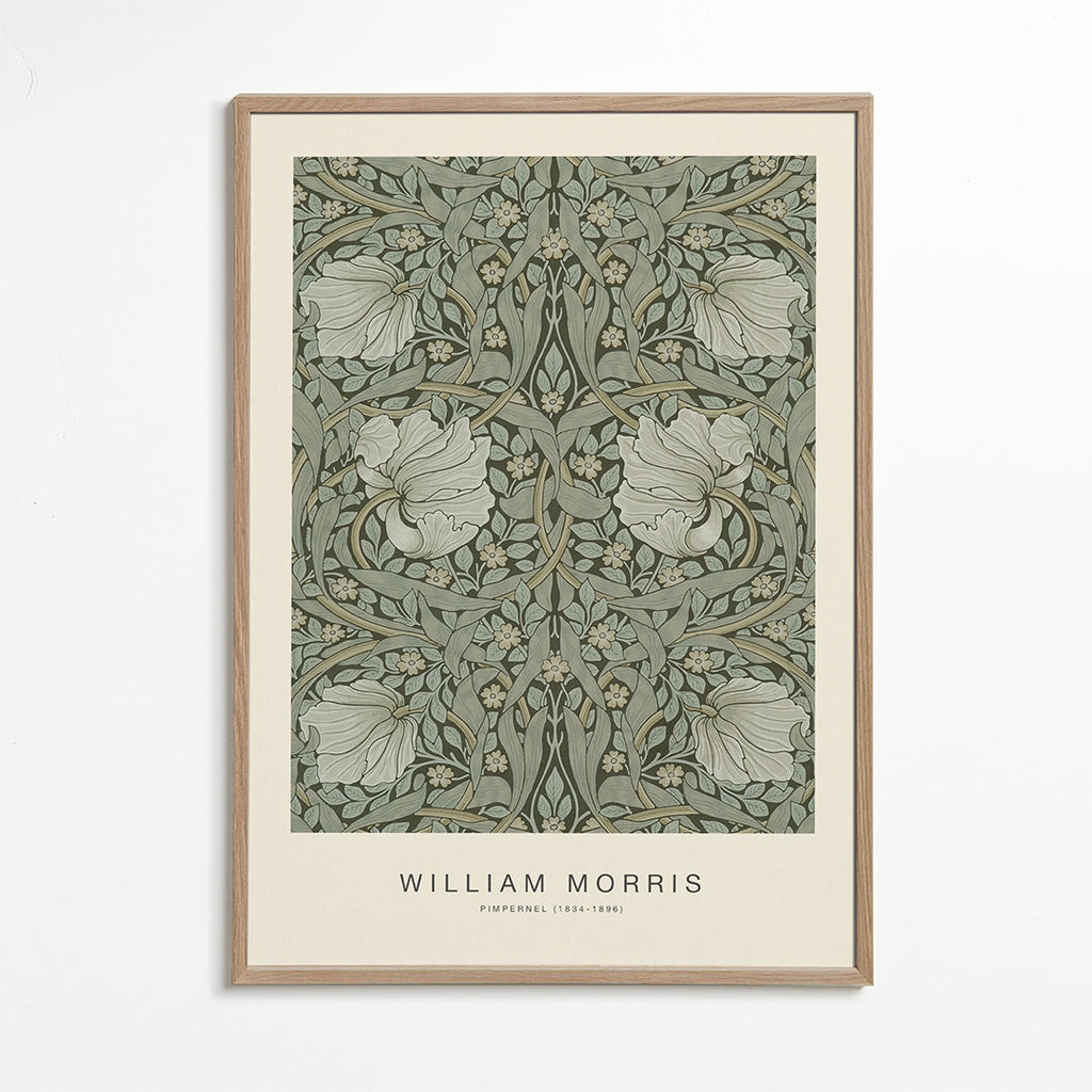 Botanisk plakat Pimpernel William Morris