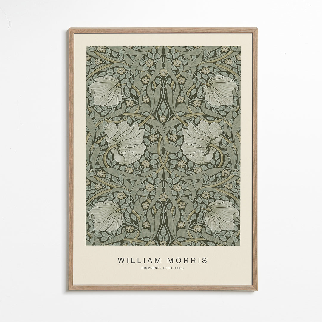 Botanisk plakat Pimpernel William Morris