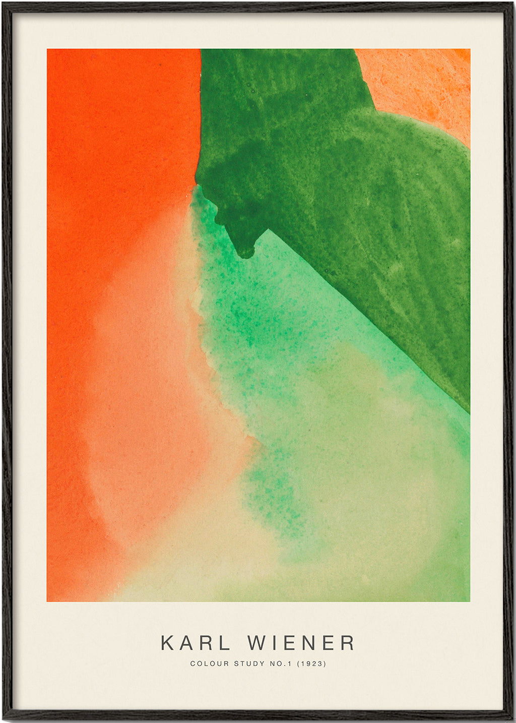Vintage kunst: farvestudie i akvarel