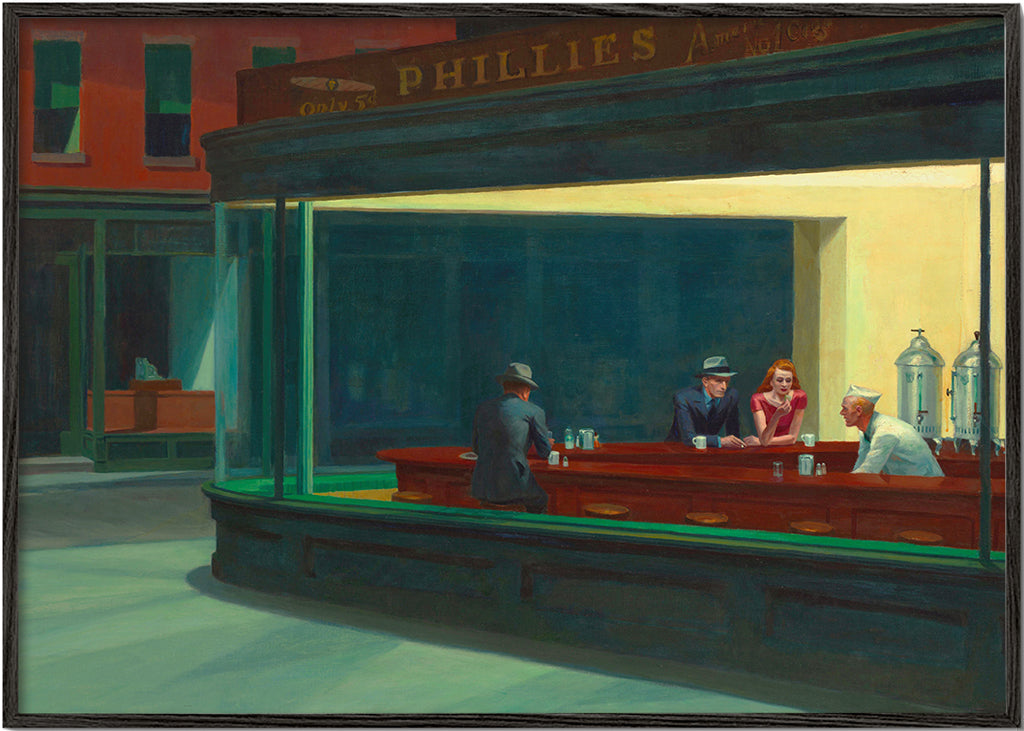 Køkkenkunst Nighthawks: sen aften i diner