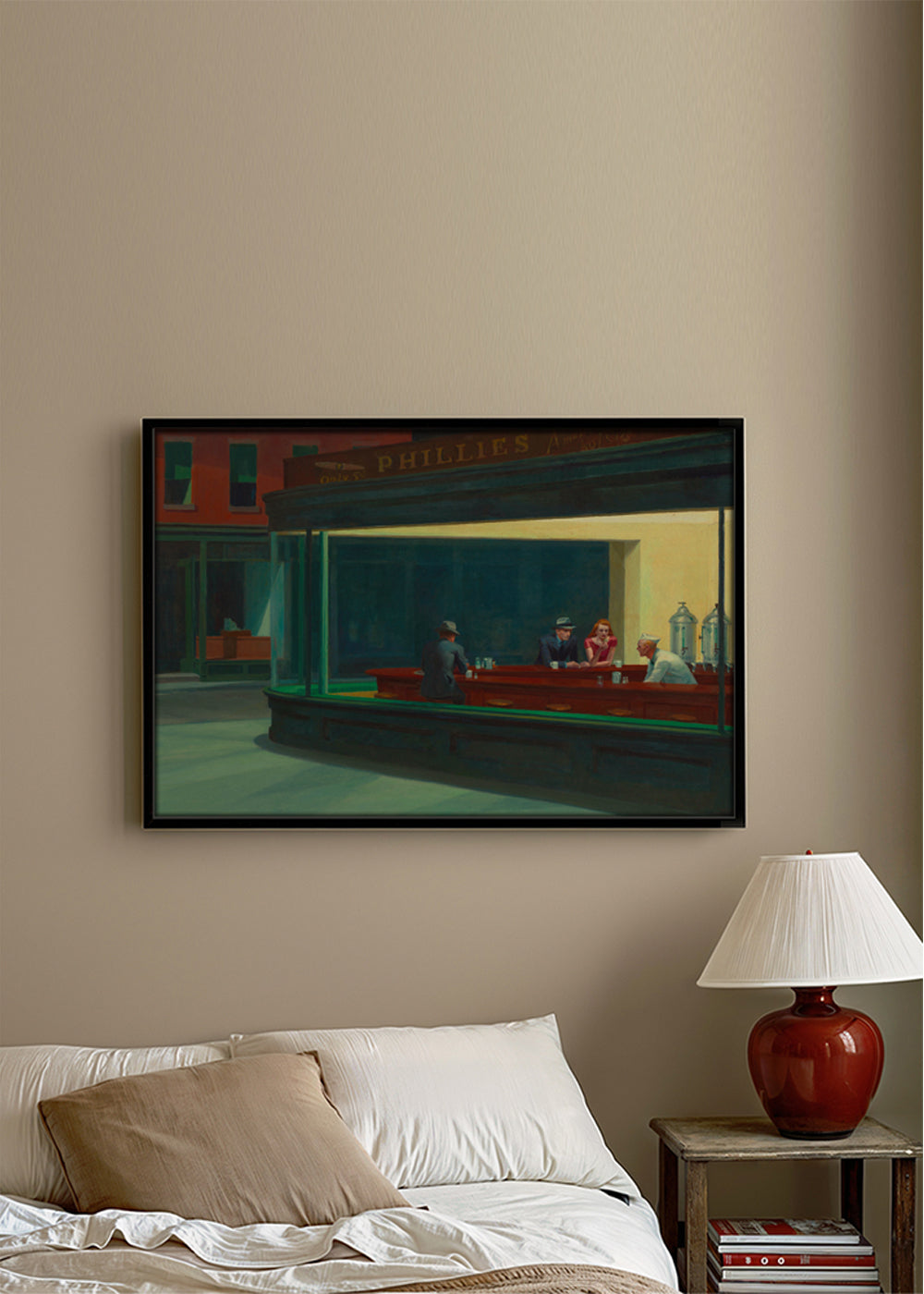 Køkkenkunst Nighthawks: sen aften i diner