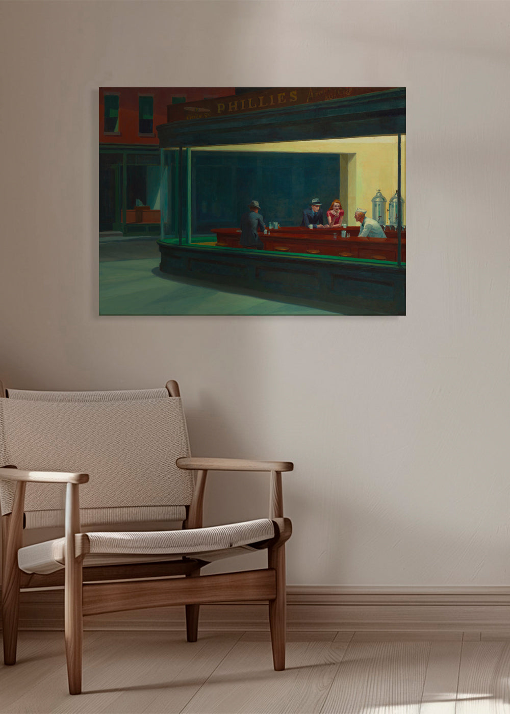 Køkkenkunst Nighthawks: sen aften i diner