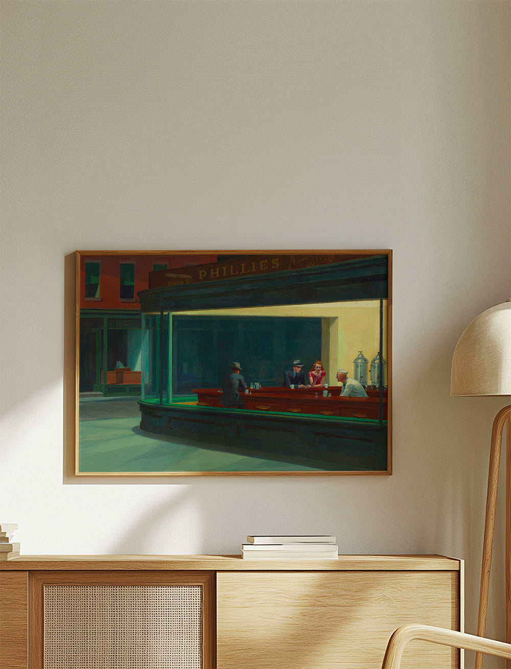 Køkkenkunst Nighthawks: sen aften i diner
