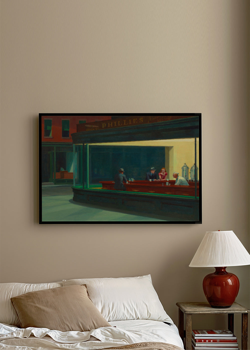 Køkkenkunst Nighthawks: sen aften i diner