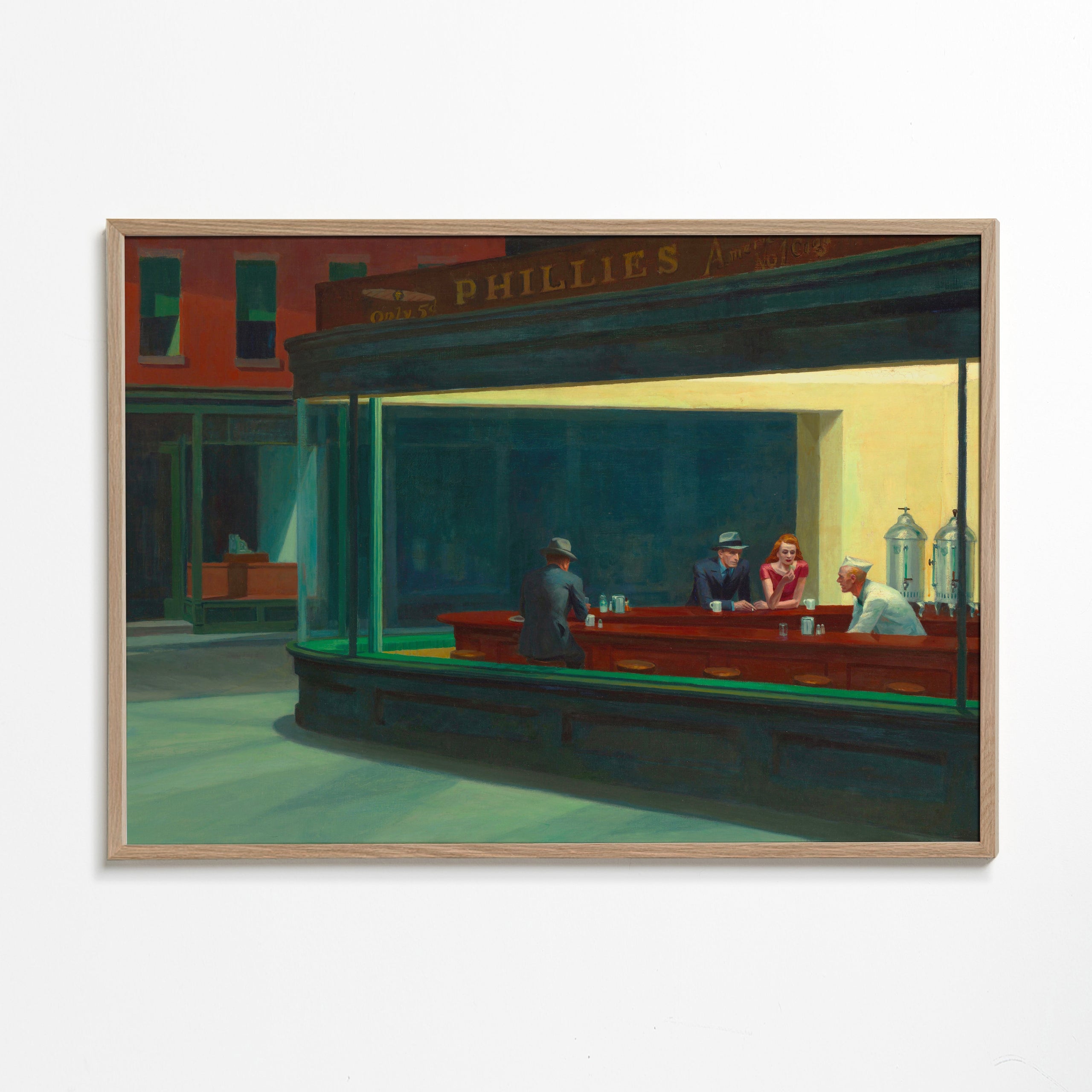 Køkkenkunst Nighthawks: sen aften i diner