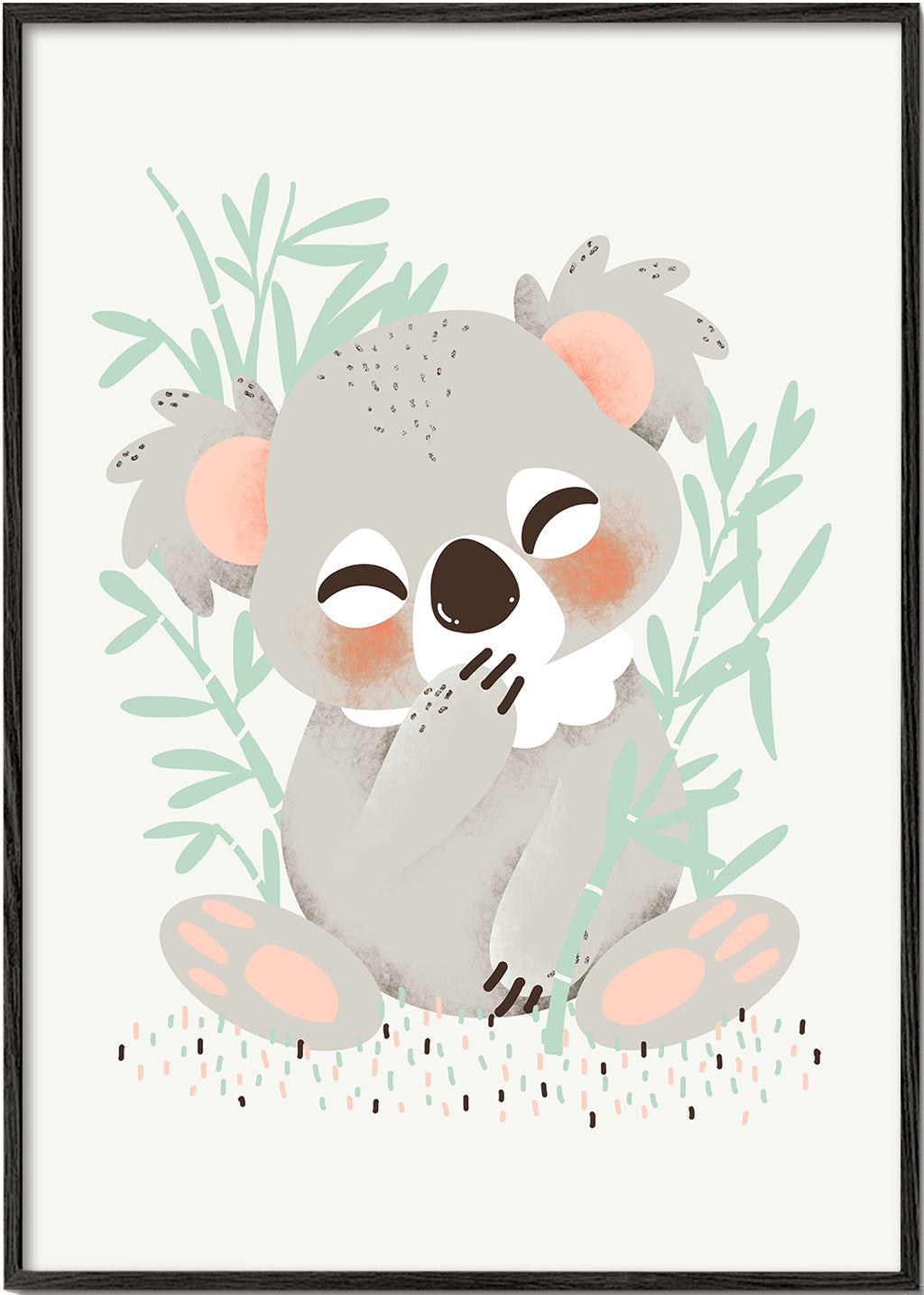 Børneplakat koala smilende