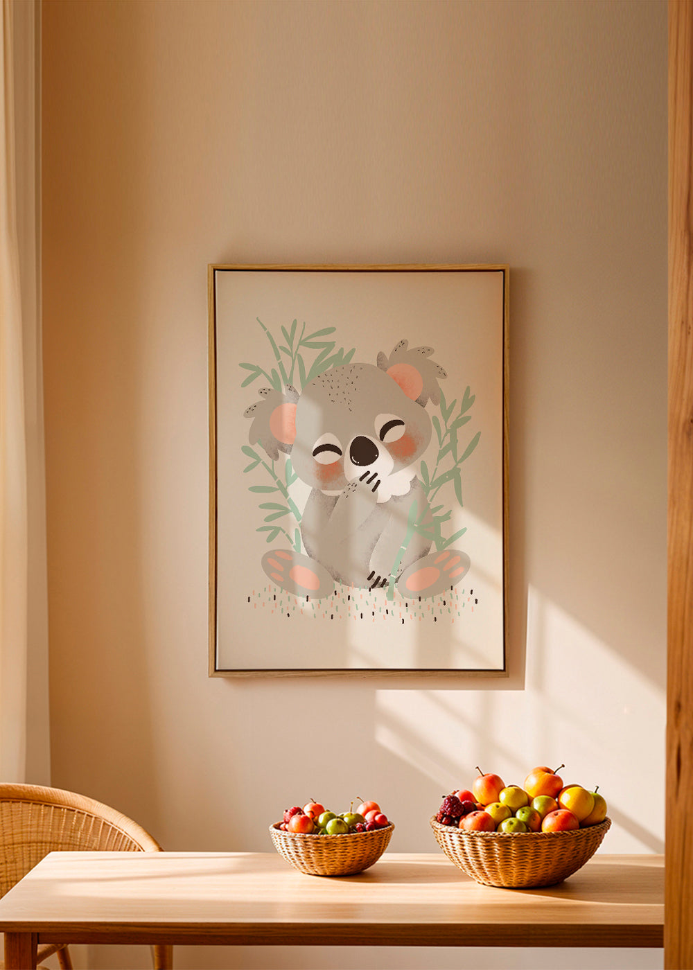 Børneplakat koala smilende