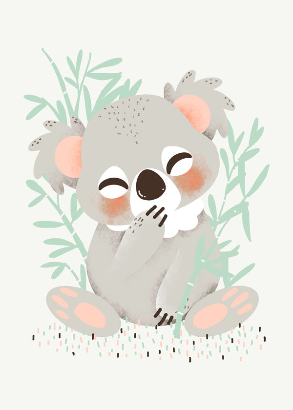 Børneplakat koala smilende