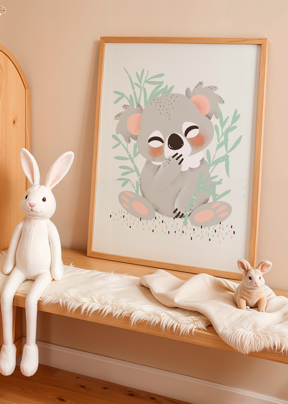 Børneplakat koala smilende
