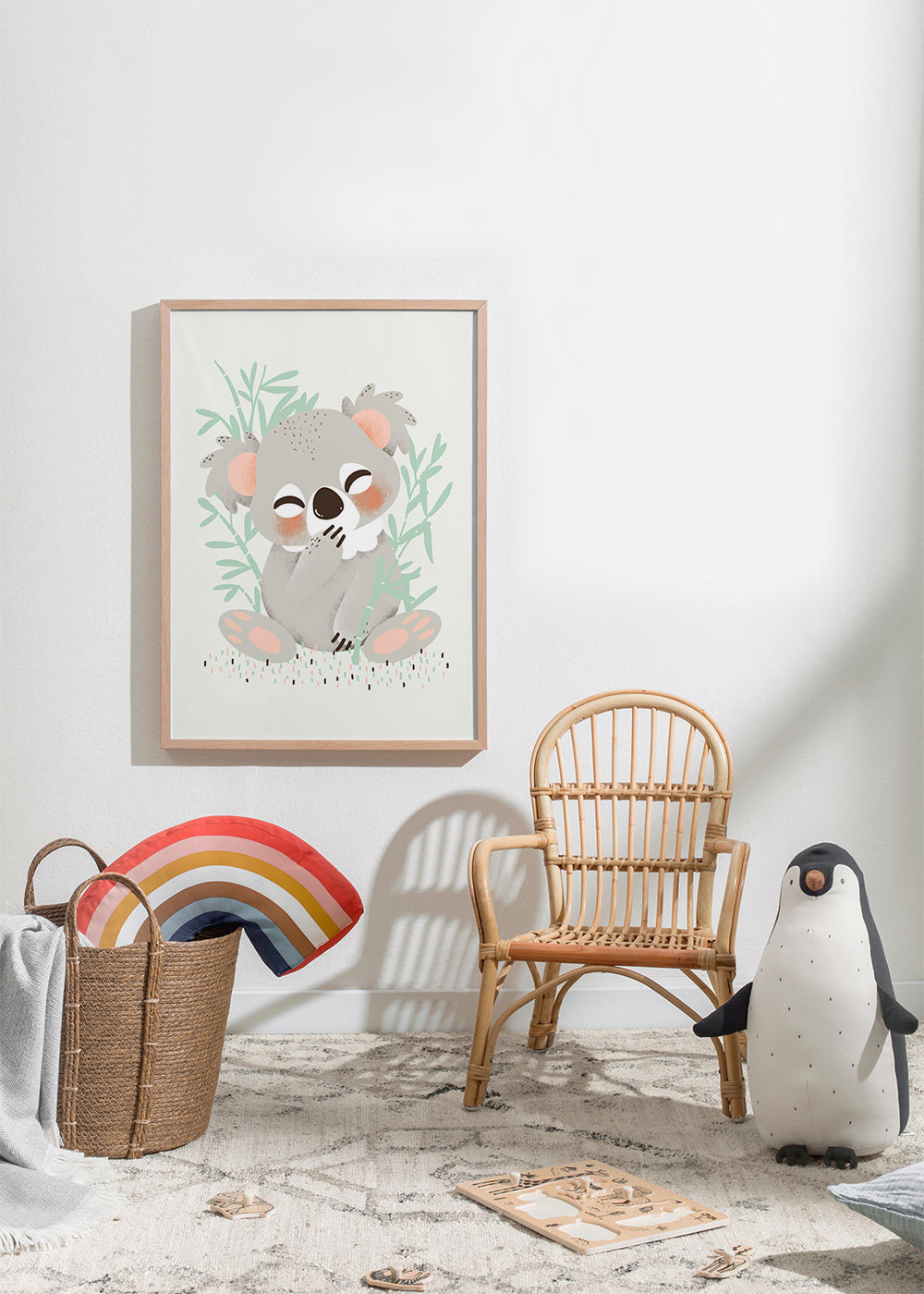 Børneplakat koala smilende