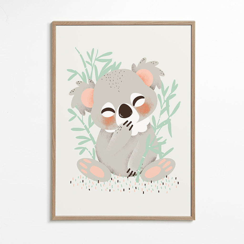 Børneplakat koala smilende