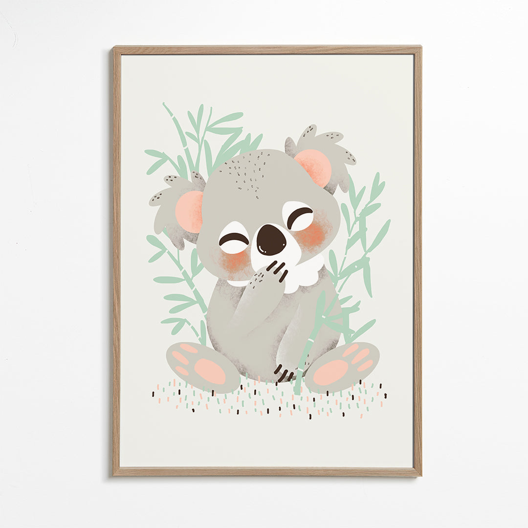 Børneplakat koala smilende