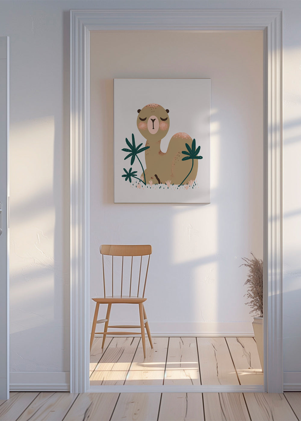 Børneplakat sovende kamel
