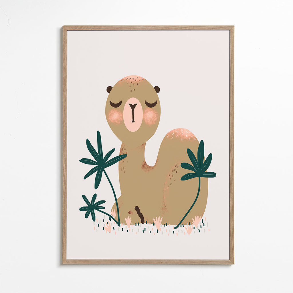 Børneplakat sovende kamel