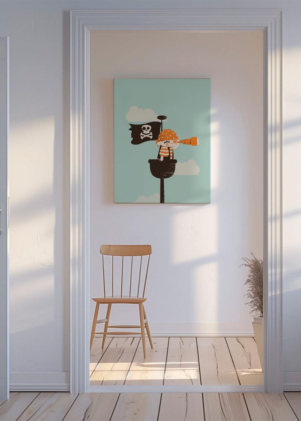 Børneplakat pirat udkig