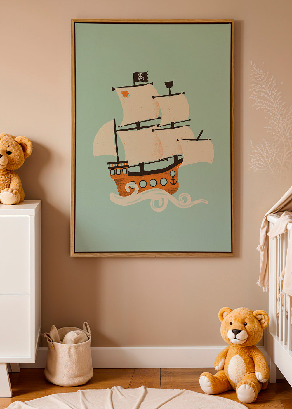 Børneplakat piratskib