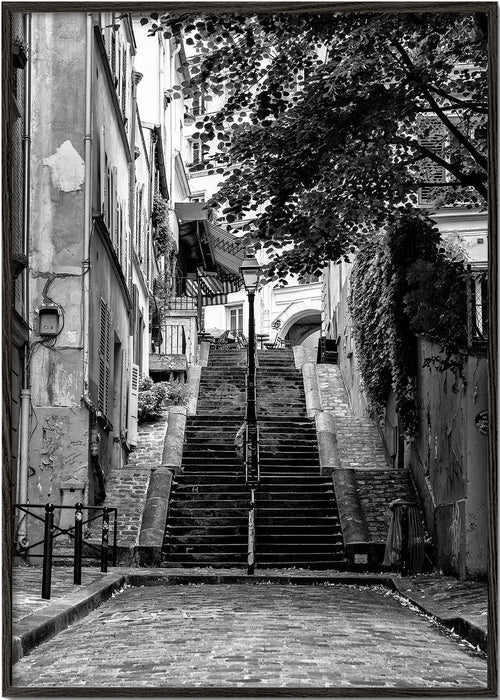 Køkkenkunst: Montmartre-trappe i sort-hvid