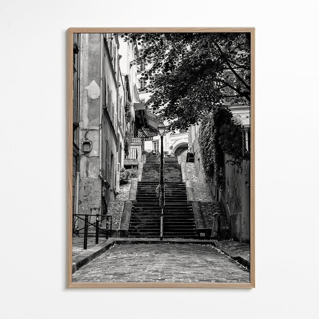 Køkkenkunst: Montmartre-trappe i sort-hvid