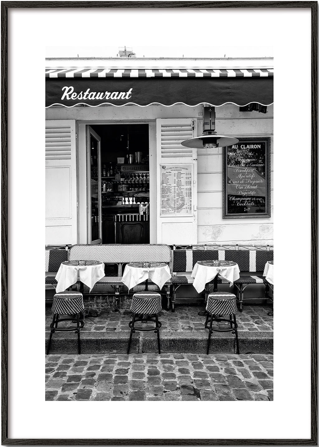 Køkkenkunst Pariserbistro sort-hvid