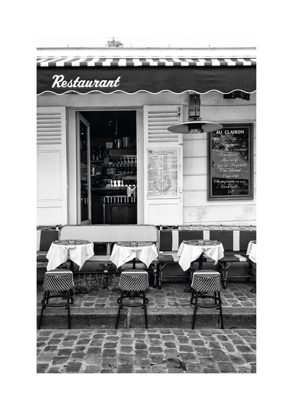 Køkkenkunst Pariserbistro sort-hvid
