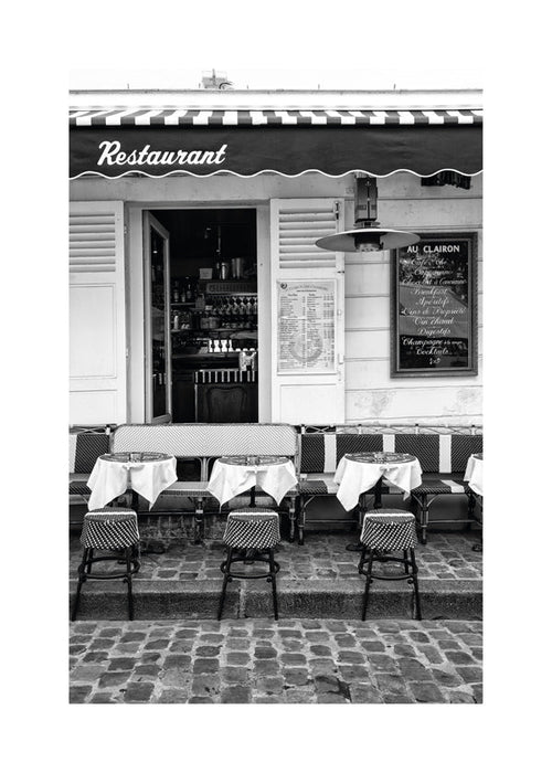 Køkkenkunst Pariserbistro sort-hvid