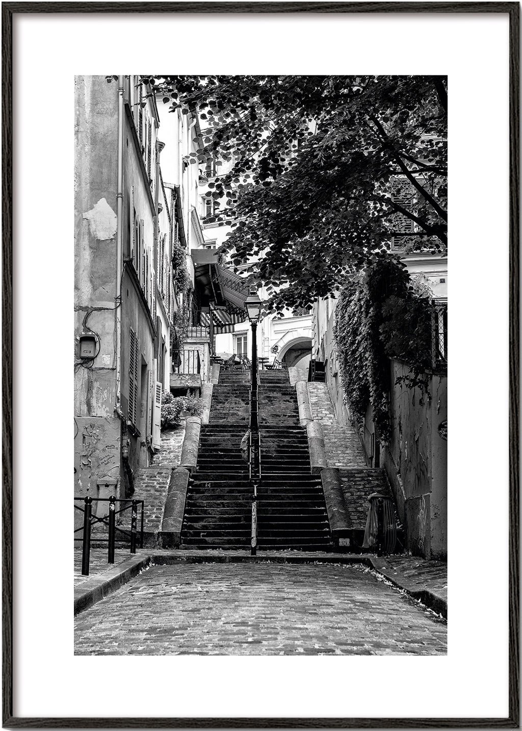 Køkkenkunst: Montmartre-trappe i sort-hvid