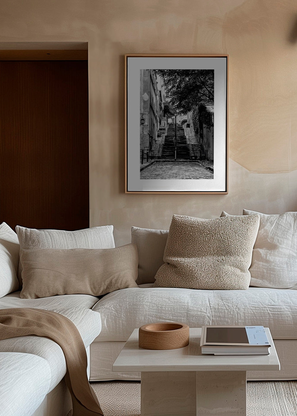 Køkkenkunst: Montmartre-trappe i sort-hvid