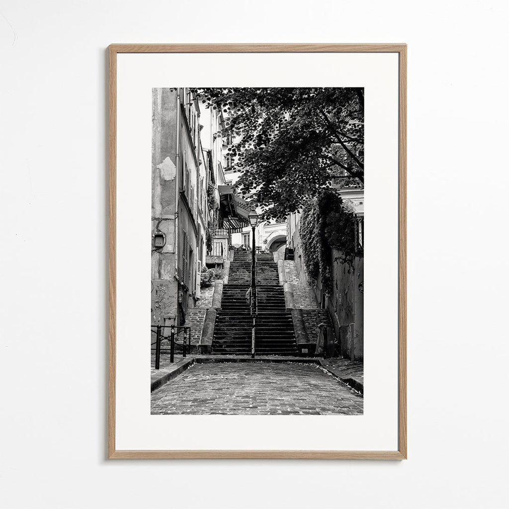 Køkkenkunst: Montmartre-trappe i sort-hvid