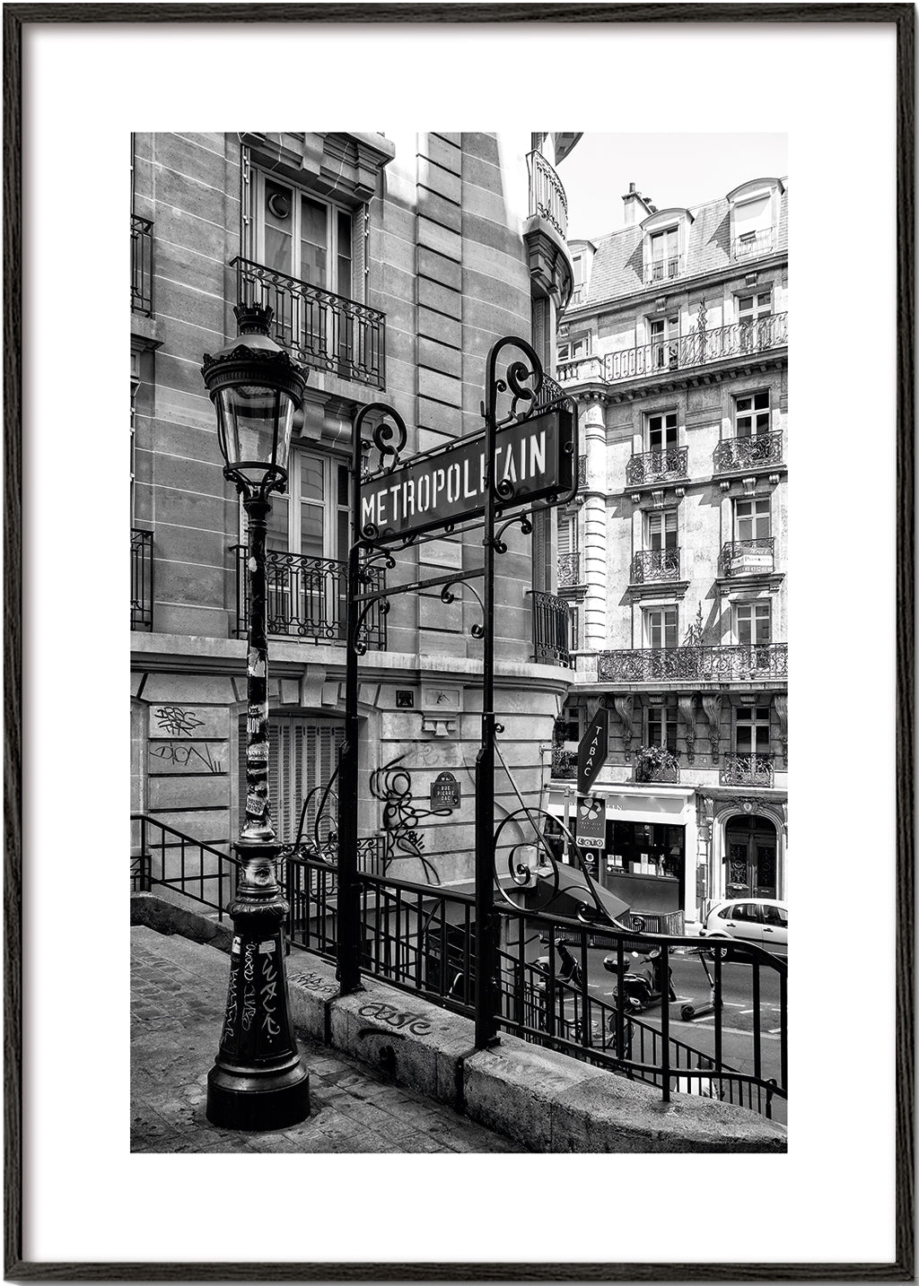 Køkkenkunst: Montmartre Metro i sort-hvid