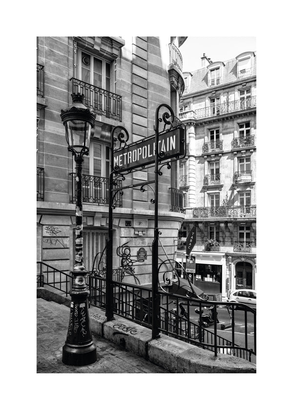 Køkkenkunst: Montmartre Metro i sort-hvid